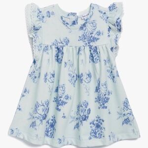 💙 Splendid Girls Size 6 Blue Floral Ruffle Dress NWT